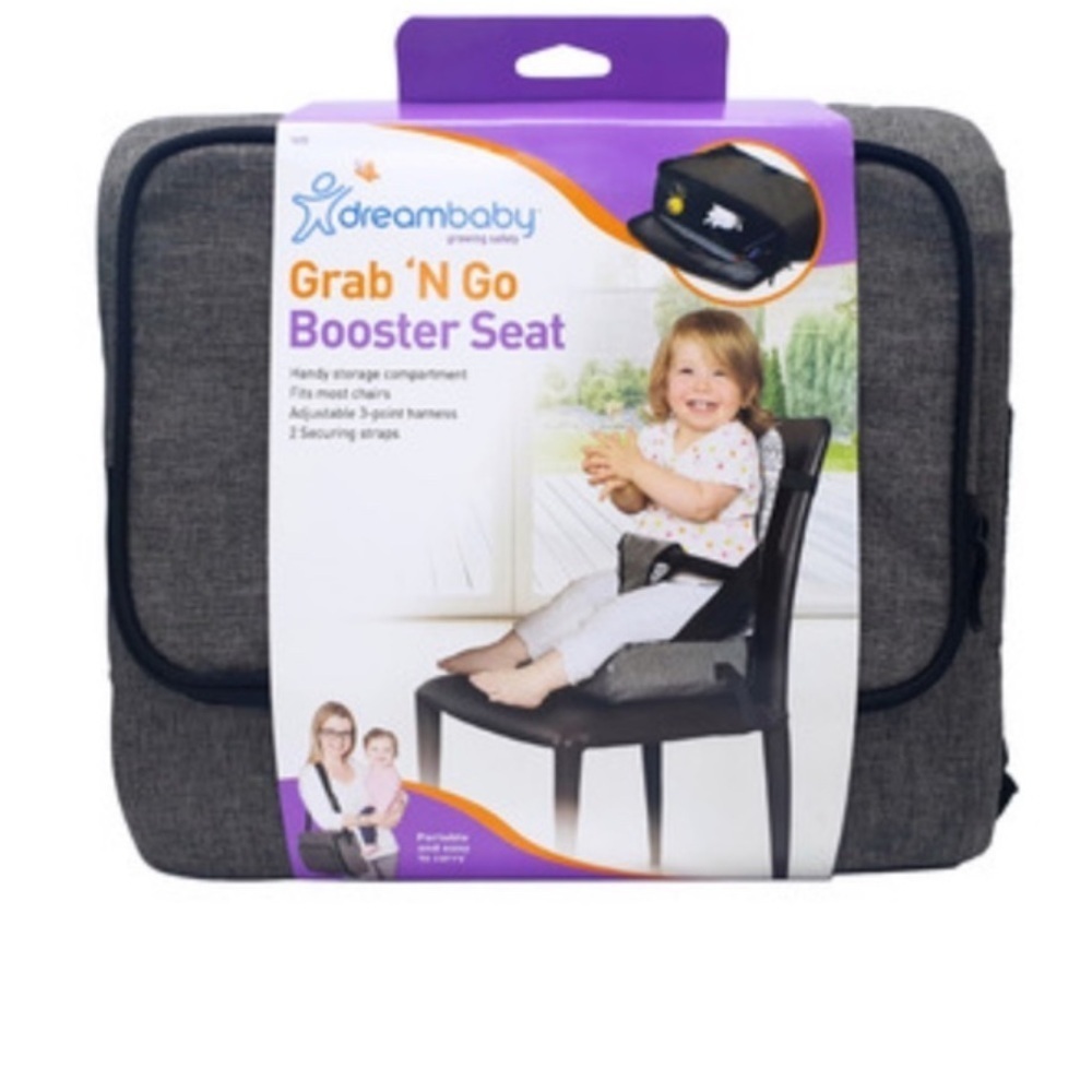 Dreambaby Grab ’N Go Booster Seat Portable Travel High Chair Toddler Seat NWT